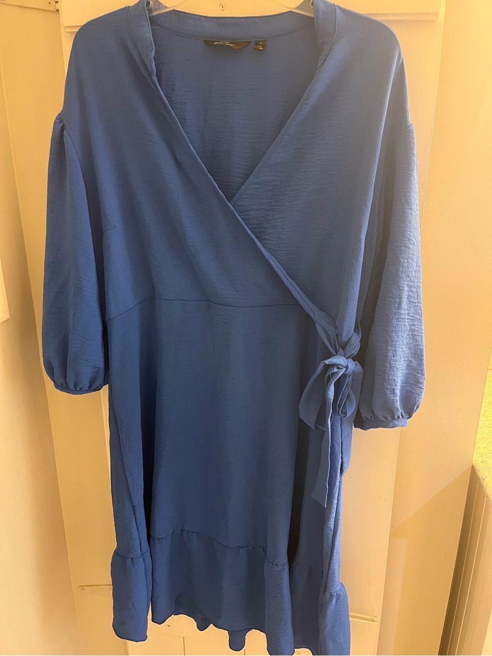 Mlle Gabrielle Cobalt Blue Wrap Midi Dress